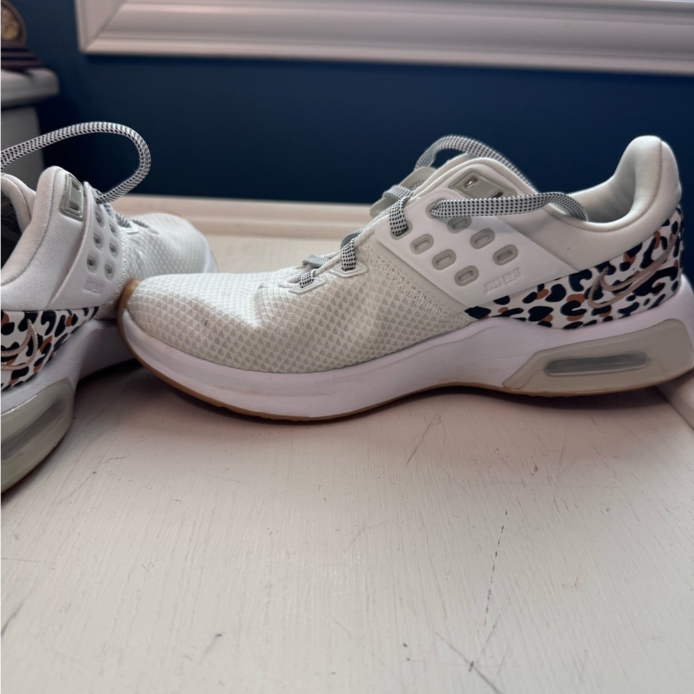 Women's Airmax White and Leopard Print Sneakers - Picture 4 of 10
